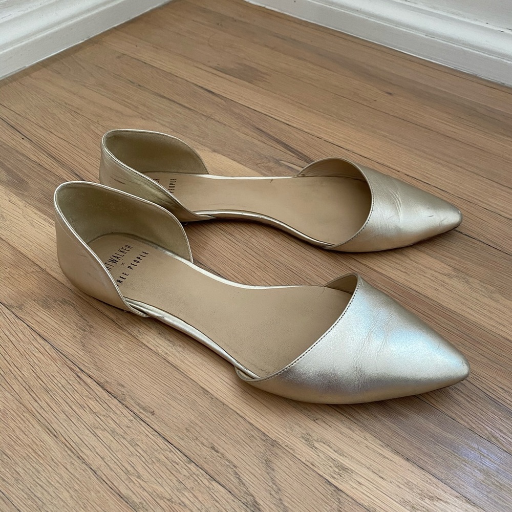 Gold Flat Slippers - image 6